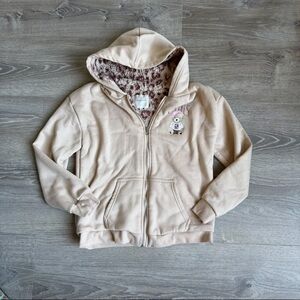 Adorable Kids Beige Hoodie with Bear Design